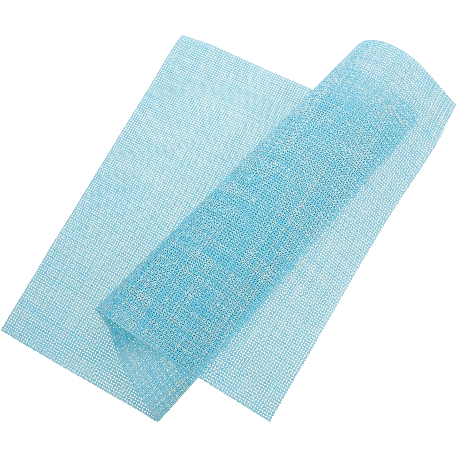 

4pcs Anti-scald Placemats Faux Linen Heat Resistant Nonslip European Dining Table Mats Washable PVC Kitchen Place Mats