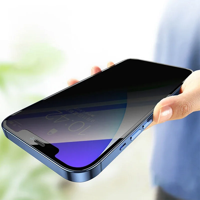 Pelindung layar Privasi, 5 buah pelindung layar Privasi untuk iPhone 14 Pro Max 14 Plus Anti-Spy Glass untuk iPhone 13 15 12 11 Pro Max 13 Tempered Glass Mini