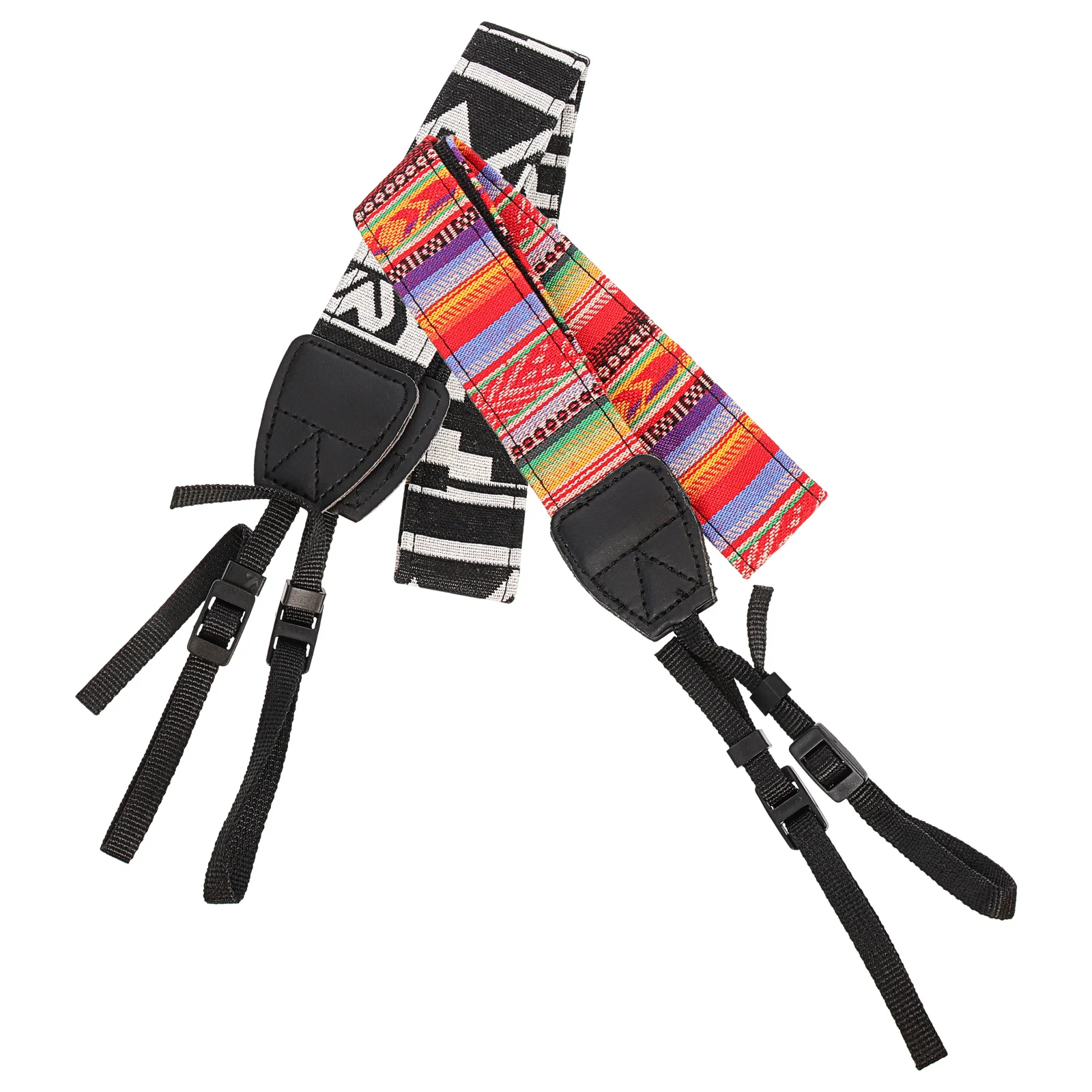 

2Pcs Ethnic Style Camera Shoulder Strap Adjustable Lightweight Neck Crossbody Strap Multifunctional Camera Lanyard Photography