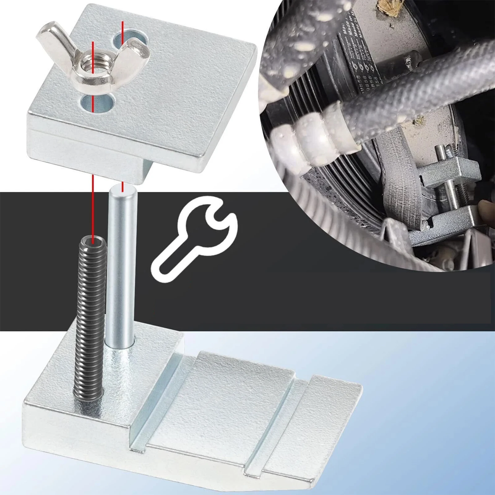 

59350 Stretch Belt Mounting Device Practical Belt Installation Tool Ergonomic Belt Installer for Extra-Deep Double Pulleys