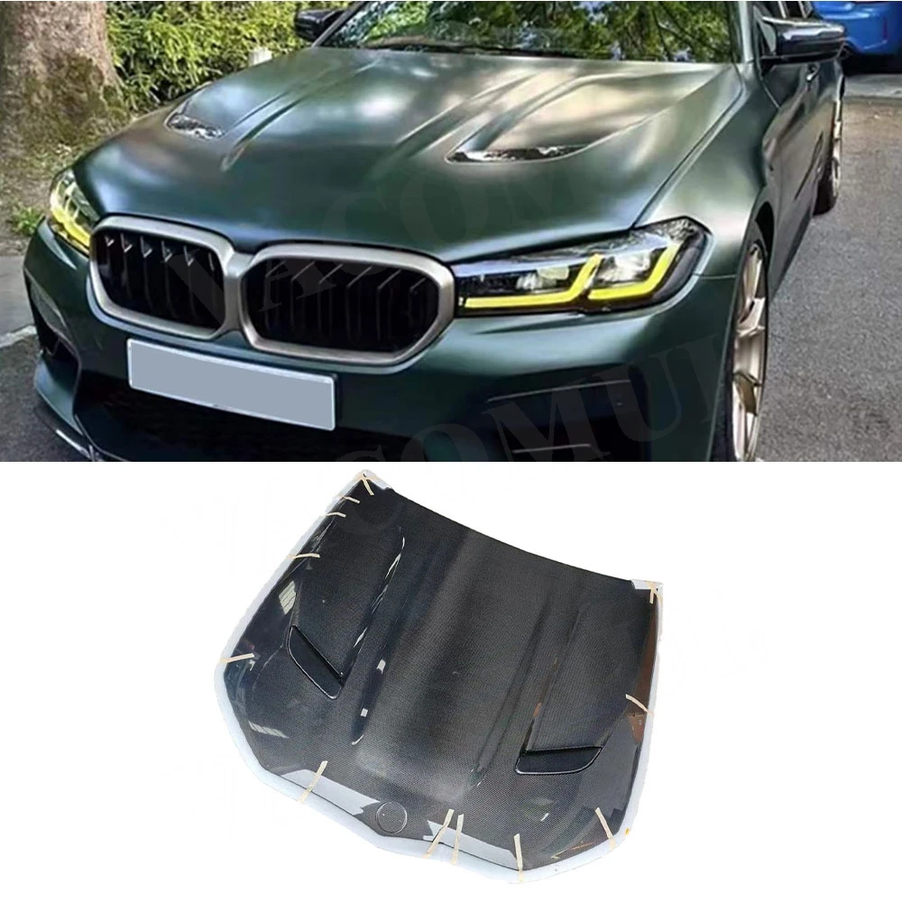 

VACOMUL Carbon Fiber Engine Bonnet Front Engine Hood Cover Bonnet Cap Body Kit For BMW 5 Series F90 M5 2018+ Car Accessories FRP