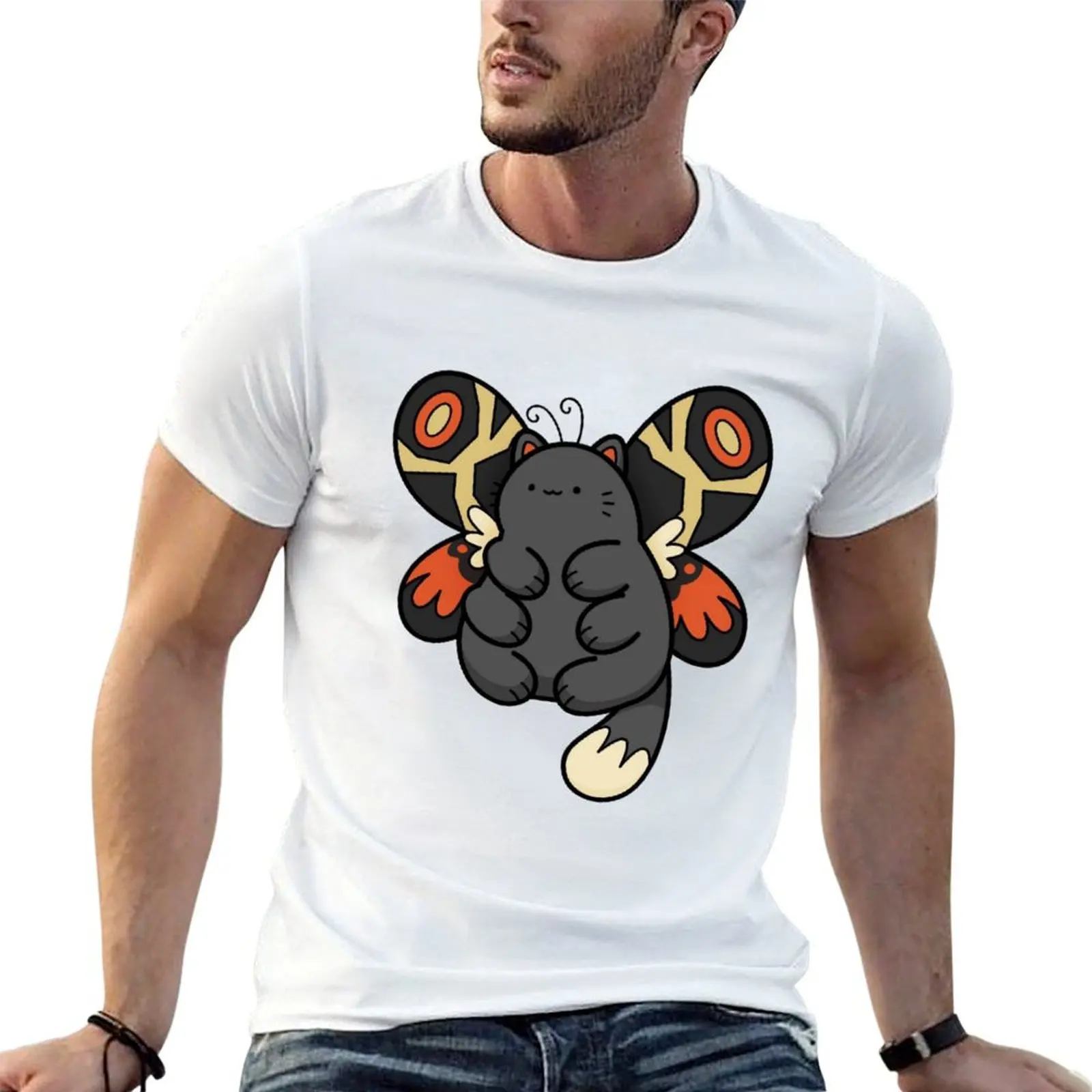 

Cat shirts men T-Shirt for man Mothra cotton shirts t funny man t for
