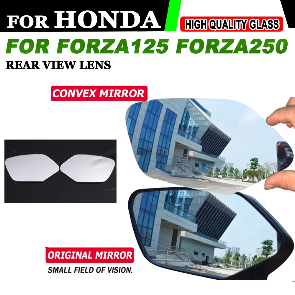 For HONDA Forza 125 250 NSS Forza125 Forza250 2023 Rearview Mirrors Lens Expand Field of View Convex Mirror Replacement Parts