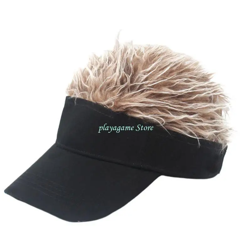 Y88A الكبار الاطفال مضحك قبعة بيسبول مع ارتفعت شعر مستعار وهمية بلون قابل للتعديل S #2