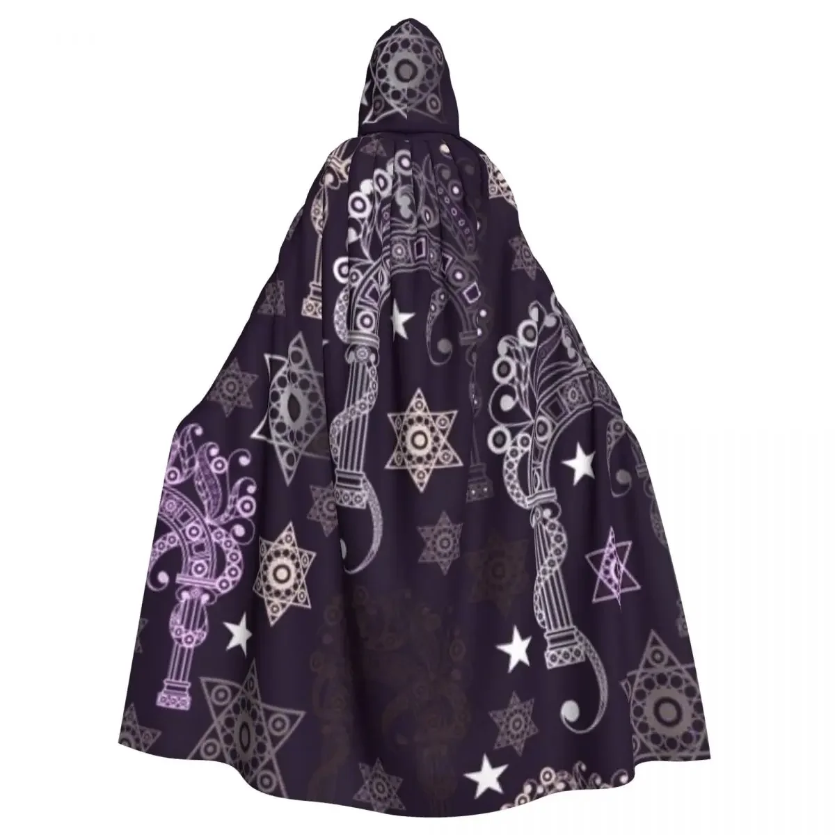 

Unisex Adult Occult Symbol Masonic Cloak with Hood Long Witch Costume Cosplay