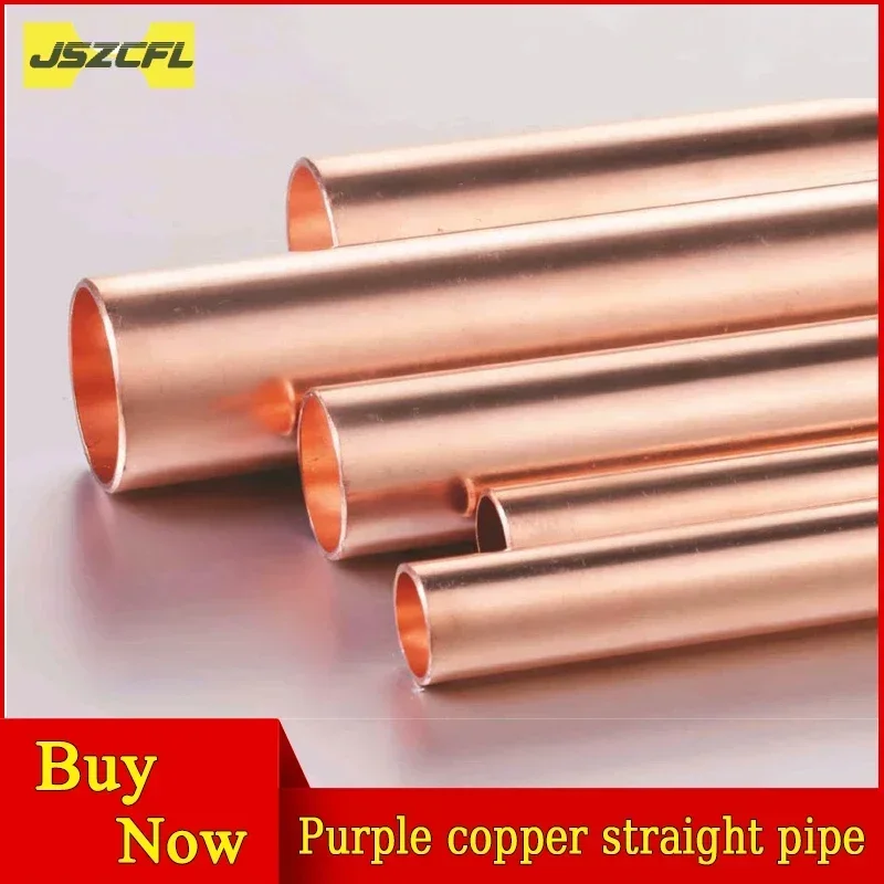 

2PCS Purple Copper Straight Pipe Outer Diameter 3mm 4mm 5mm Hollow Hard Copper Tube Wall Thickness 0.5mm 1mm Length 500mm