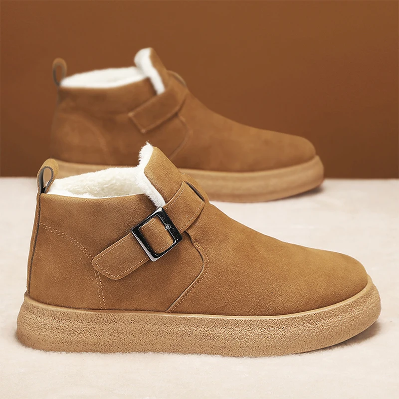 

Men’s 2025 Insulated Snow Boots, Faux Fur Lined & Anti-Skid, Perfect for Veterans Day & Skiing or Snowboarding