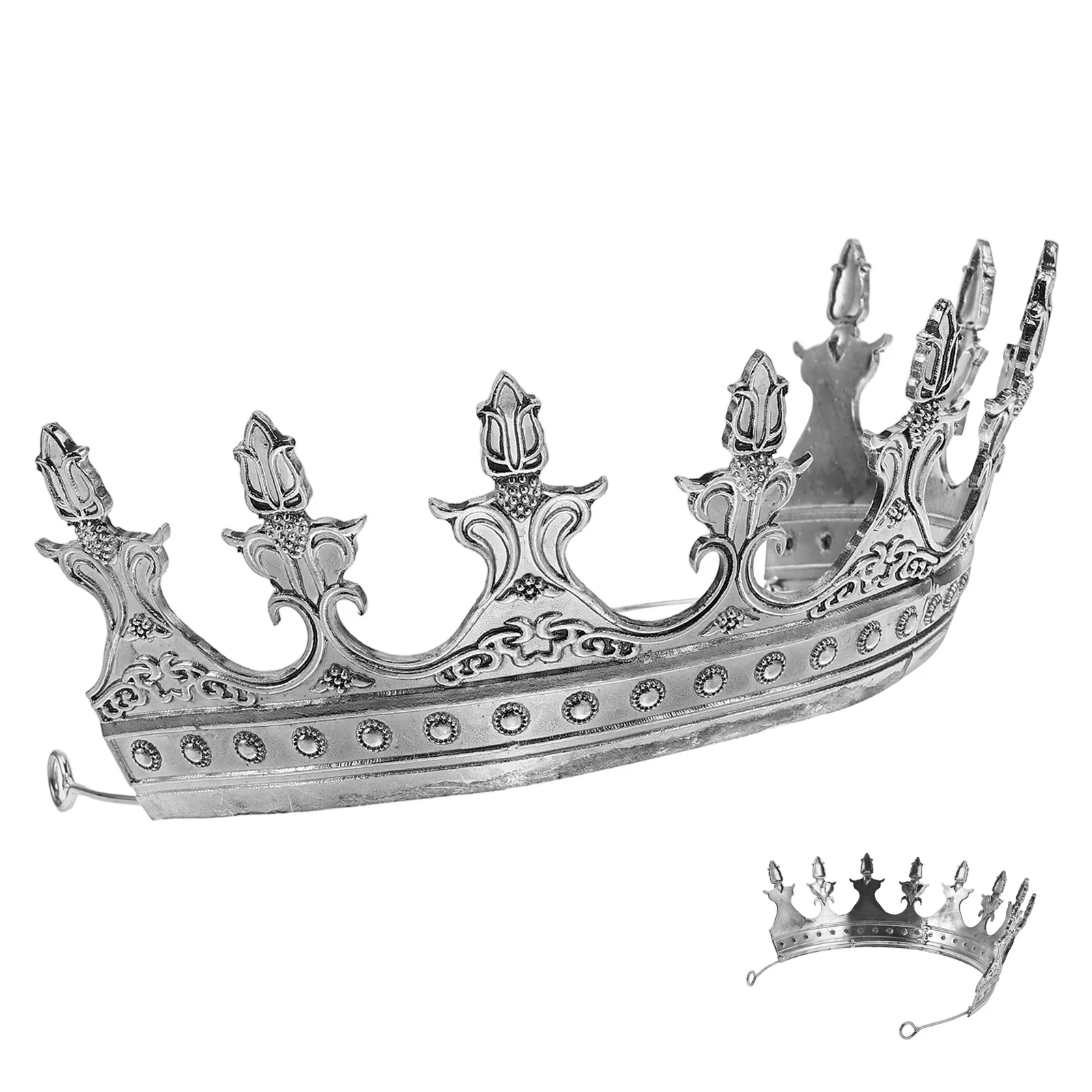 Couronne pour hommes, diadème de Prince Vintage, Costume médiéval Royal, fournitures de fête d'anniversaire, de mariage, d'halloween