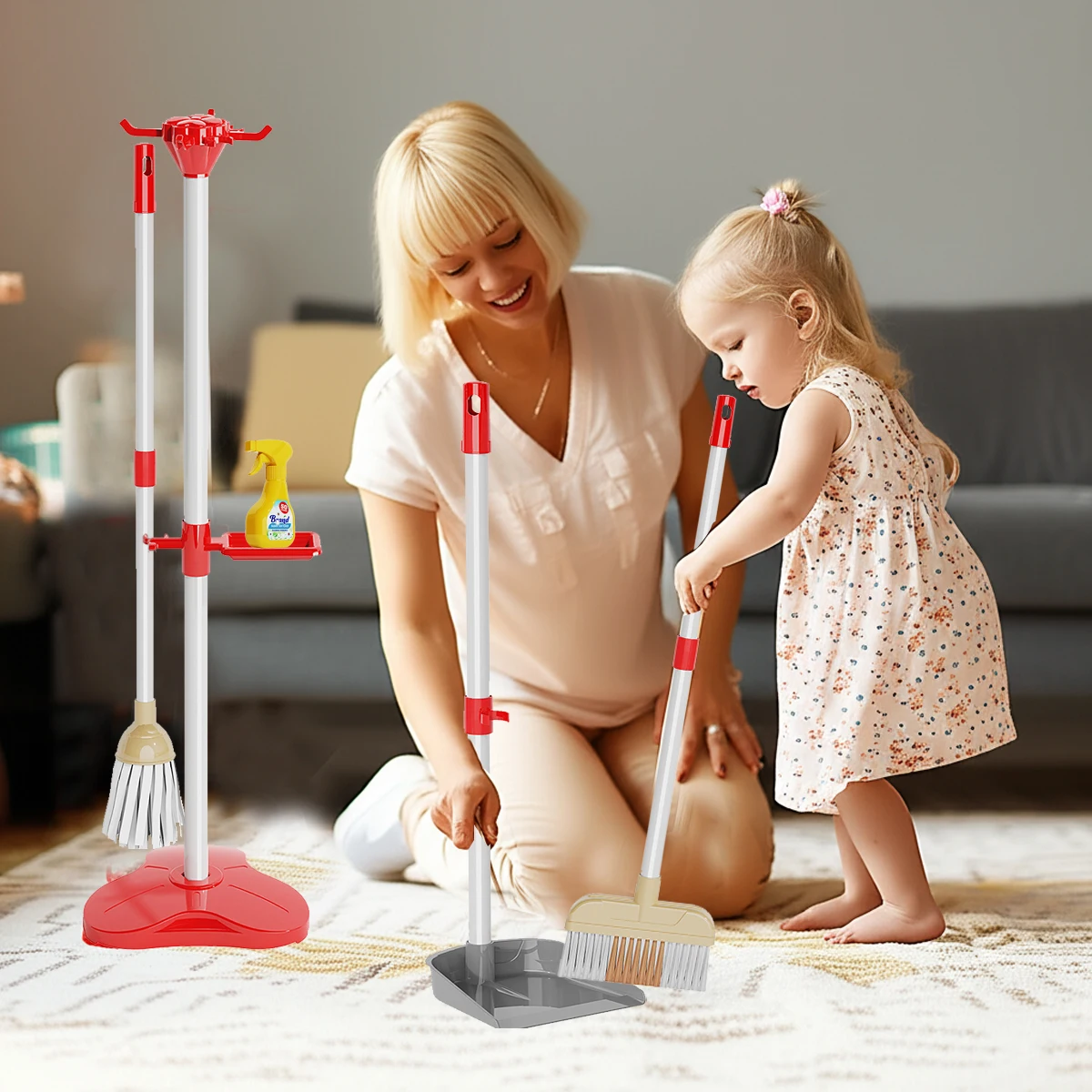 Kinderen Schoonmaken Speelgoed Set voor Peuters Mini Bezem Stoffer Mop Fantasiespel Huishoudelijke Benodigdheden Kits Montessori Speelgoed Meisje Jongen Geschenken