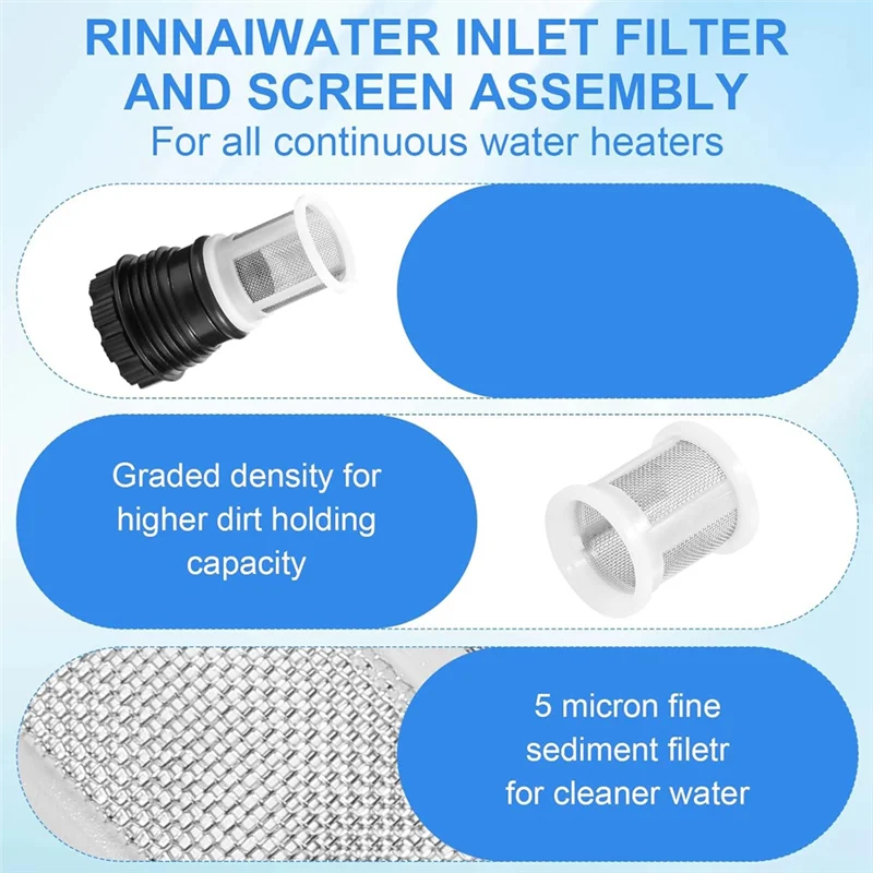 

A010 H98-510-S For Tankless-Water Heater Filter (2 Water Heater Inlet Screen Assembly&2 Filter Wrench)