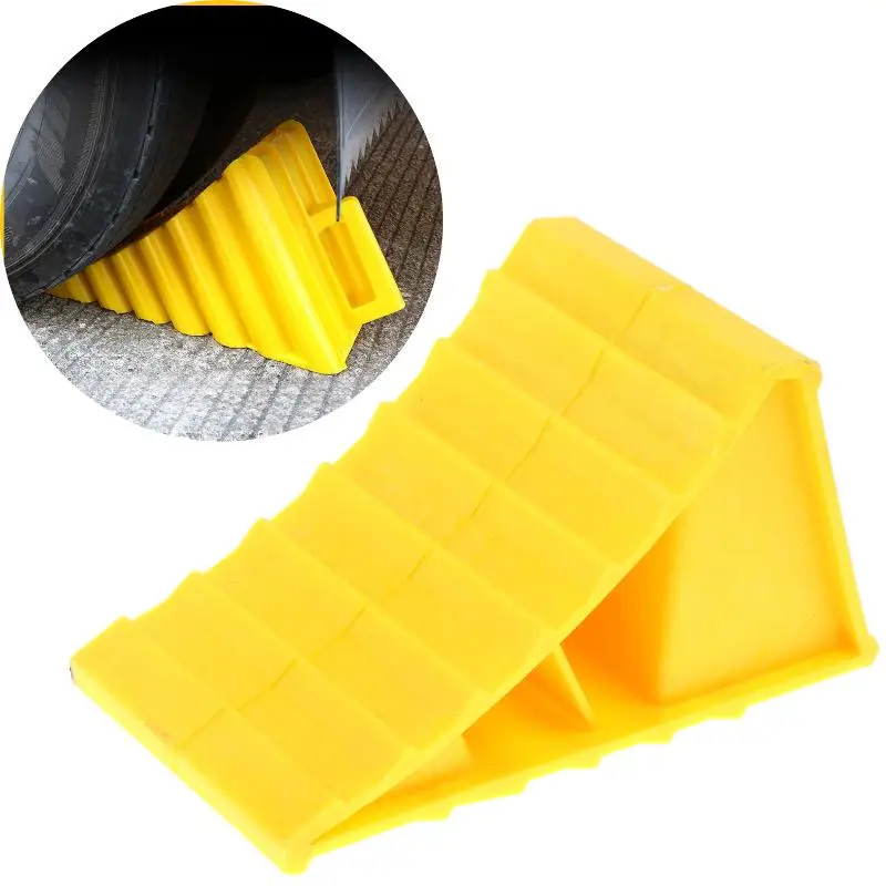 1Pcs Portable Car Wheel Chock Non Slip Universal Fit Tire Stop Block for Truck SUV RV Parking Vehicle Accessory
