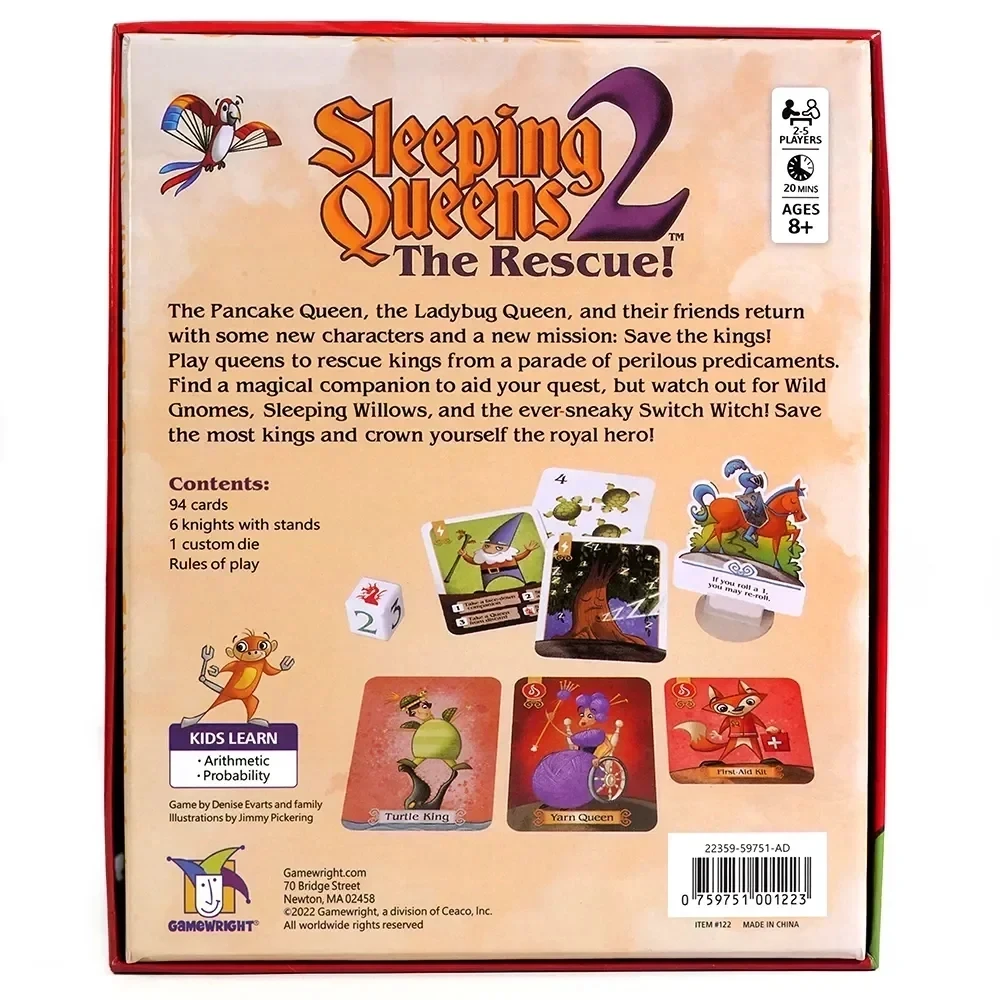 Sleeping Queens 2: The Rescue | Family Card Game | Ages 8+ | 2-5 Players | 20 Minutes Playing Time