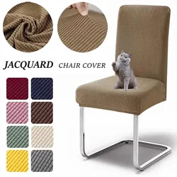 Thickened Autumn Jacquard Chair Covers Backrest Covers Stretch Spandex Dining Room Seat Cover Protector for Home Kitchen Hotel
