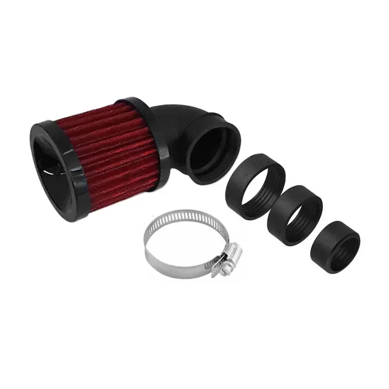 Motorcycle Cafe Racer Air Filter 28mm-48mm Cleaner Clamp-on 90 Degree Bend Toring Offroad Old School Bobber Dirt bike