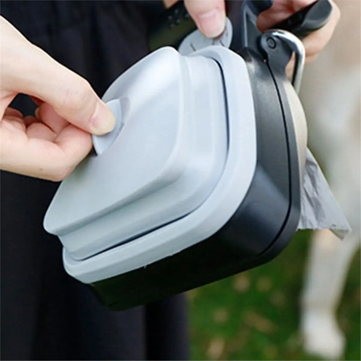 Portable Dog Pooper Scooper for Small and Large Dogs with Bag Attachment and Leash Clip