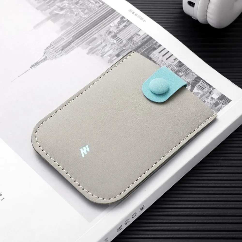 Fashion PU Leather Laminated Concealed Card Wallet Pull-out Type 4 Card Pockets Business Card Case ID Card Holder Women