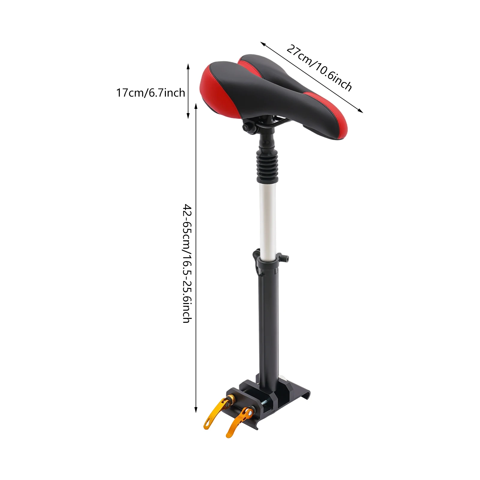 Verstellbarer Elektroroller-Sitz, geeignet für Xiaomi 1S, Xiaomi Pro Elektroroller, Rollerstärke: 9-10 cm, Breite: 14-15,2 cm – Detail 5