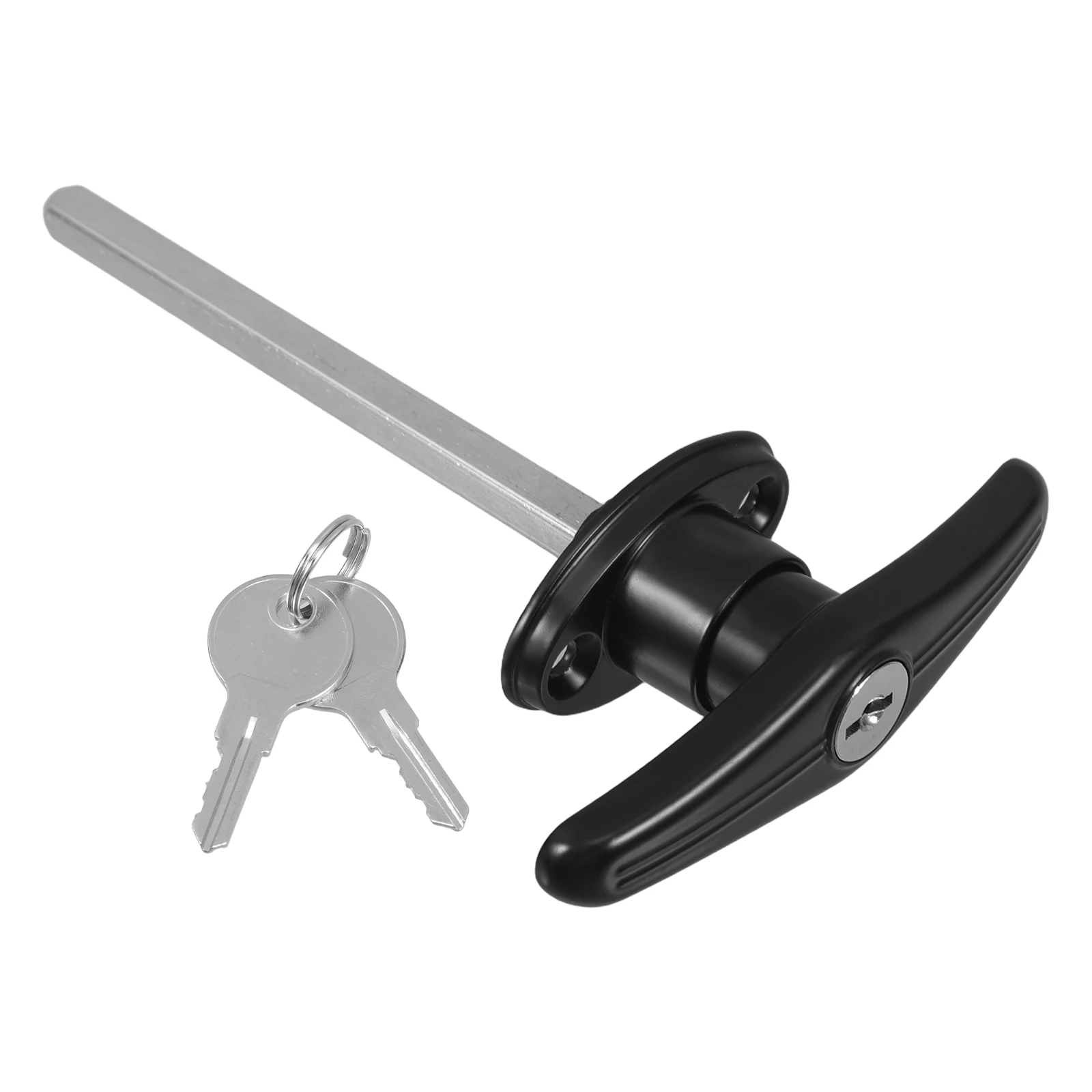 

T-shaped Hand Lock Keyed Exterior Garage Door Handle Replacement Universal T-handle Handles Coated Zinc Alloy Shed