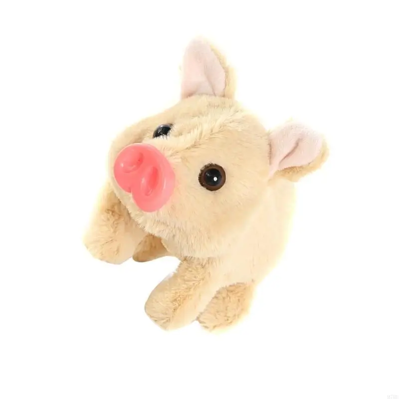 97BE Realistic Electronic Plush Pig Interactive Animal Raise A Pet Toy For Kids Fun