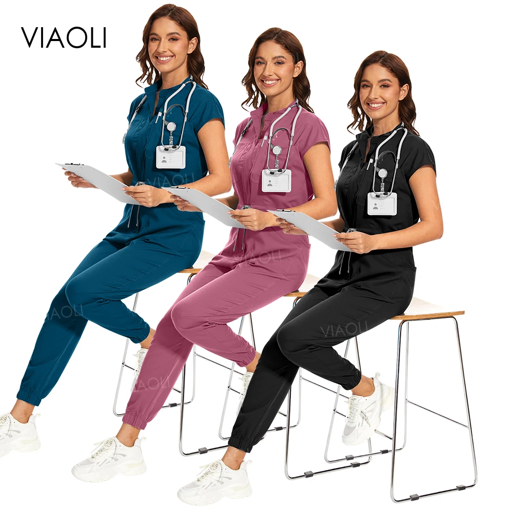 

Scrubs Uniform Medical Sets Nursing Uniform Hospital Uniforms Scrubs Suit for Women Fashion Nurse Clinic Hospital Work Wear Soft