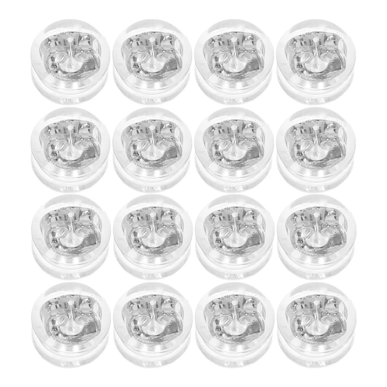 

50pcs Silicone Earring Backs Clear Studs Replacement Safety Backs For Thin Posts Secure Stopper Fish Hook Hoop Drop