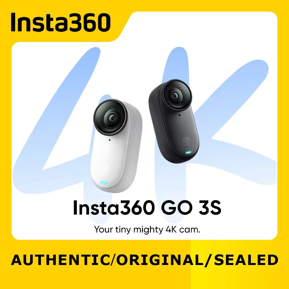 Insta360 GO 3S - 4K Tiny Portable Vlogging Camera,Hands-Free POVs, Mount Anywhere,Stabilization,10m Waterproof