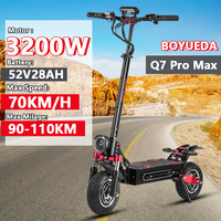 BOYUEDA Q7Pro Max E-Scooter 3200W Dual Motor 52V28AH Battery NFC Activated App Control Escooter Silent Tires Electric Scooter