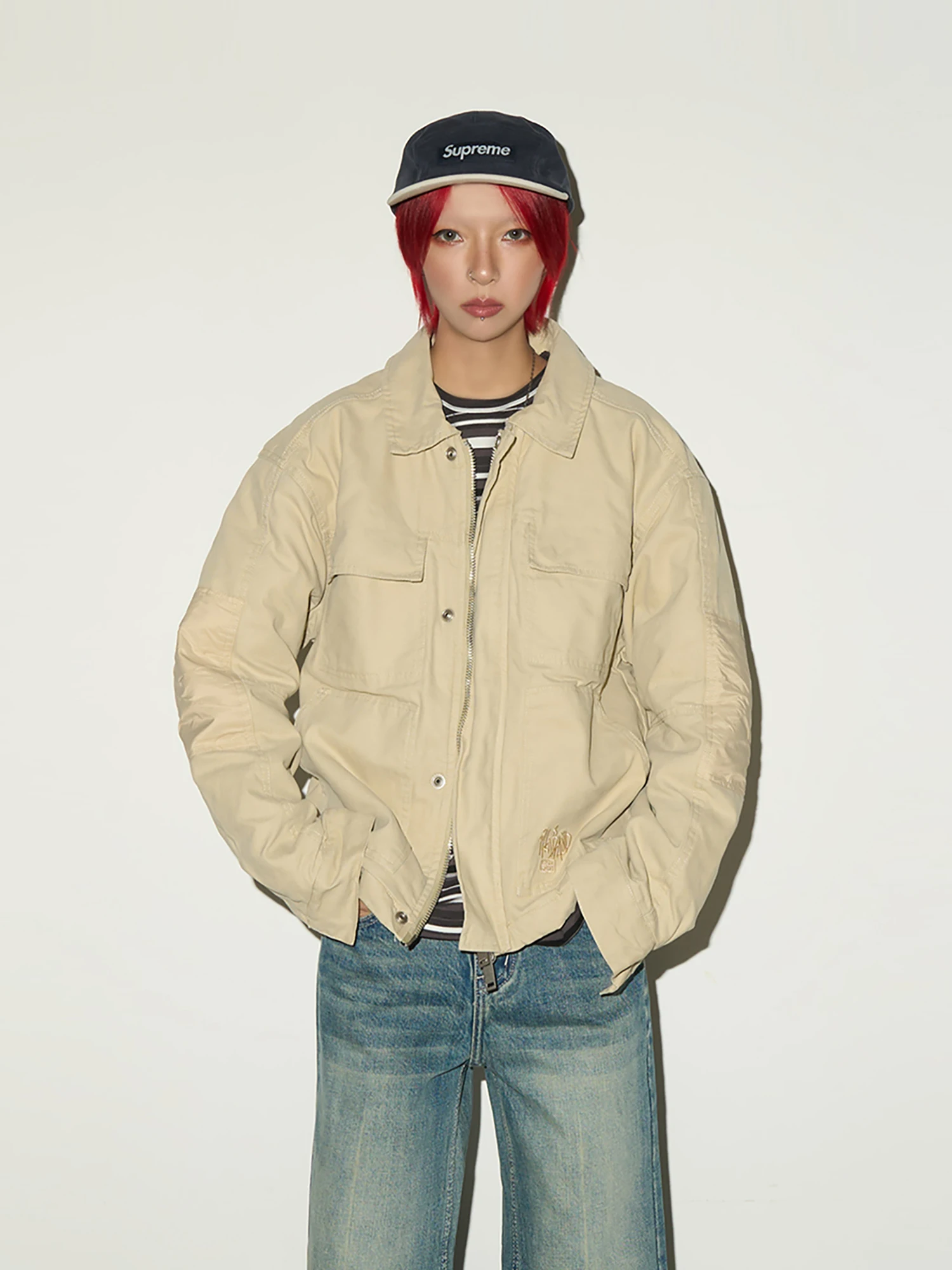 

Утепленная рабочая куртка MICHINNYON с лоскутным дизайном, стеганая, универсальная, хлопковая, с длинными рукавами, на молнии