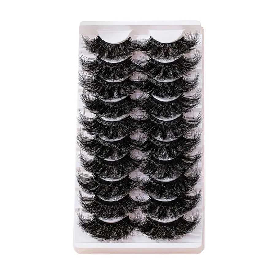 10 أزواج من الرموش الصناعية فائقة الرقيق، رموش صناعية سميكة منفوشة، مكياج عيون رقيق وحيوي بشكل طبيعي #5