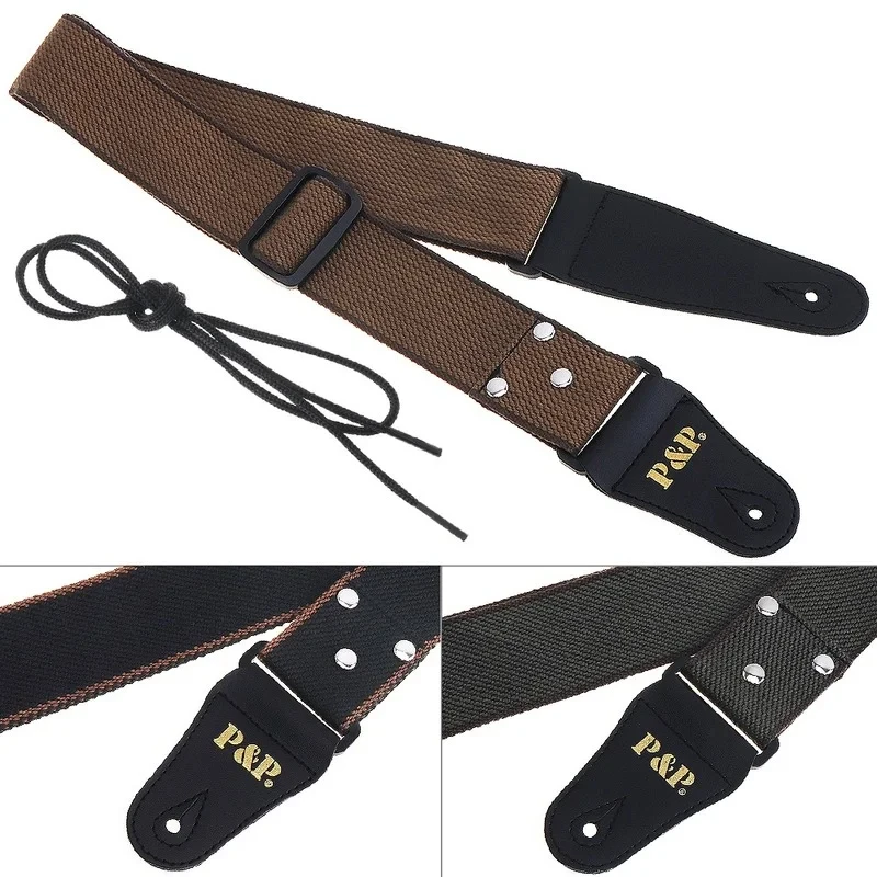 Adjustable Pure Cotton Guitar Strap for Acoustic Electric Bass Guitar Musical Accessories Colors Optional