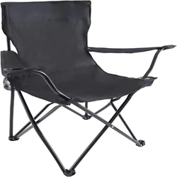 Portable Folding Grey Camping Chair, 1-Pack