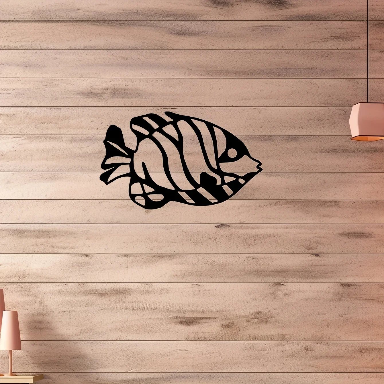 1pc Sea Fish Metal Wall Art per soggiorno, decorazione esterna, decorazione da parete, arredamento per la casa della camera da letto, decorazione da appendere alla parete in metallo