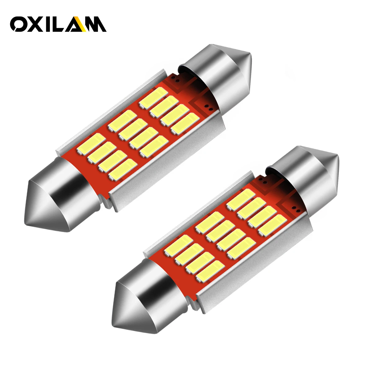 OXILAM 2Pcs Canbus C5W LED 36mm 6000K C10W LED 12V Car Interior Light Bulb Reading License Plate Lamp 36mm Festoon Error Free