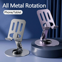 Foldable Phone Holder Rotatable 360° Premium All-Metal Desktop Holder Heat Dissipation & Anti-Slip Design