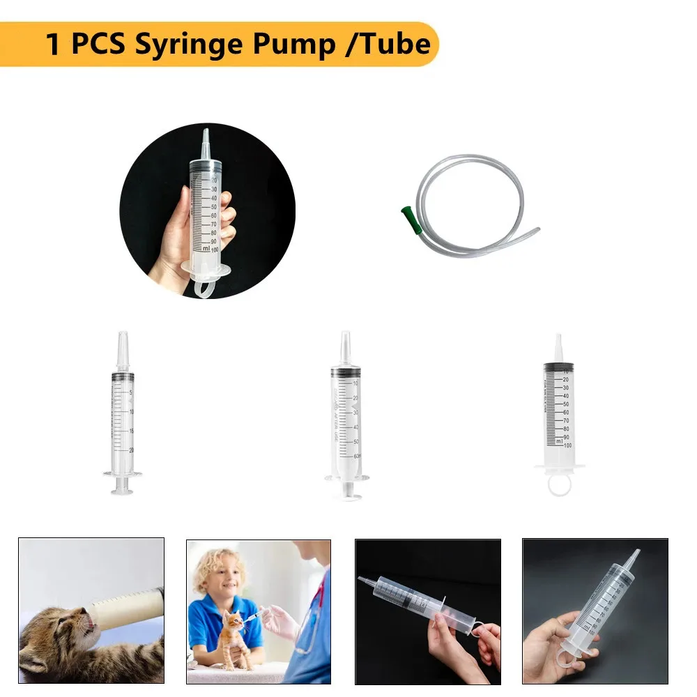 100/60/20ML Syringe Reusable Pump Oil Measuring for Measuring Nutrient Refrigerator Drain Dredge Cleaning Device