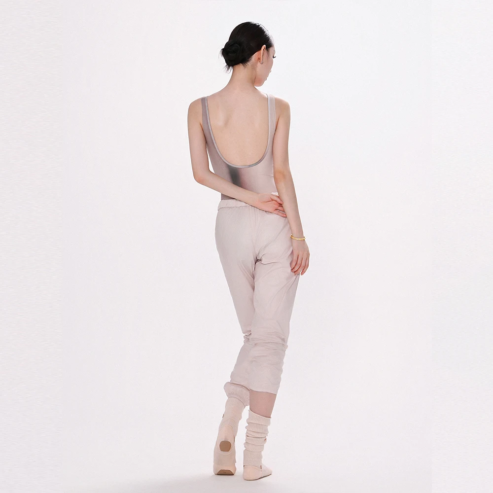 레트로 플로럴 프린트 스트랩, 발레 코스튬 레오타드, 트레이닝 원피스, 체조 공연 의류, 요가 의류