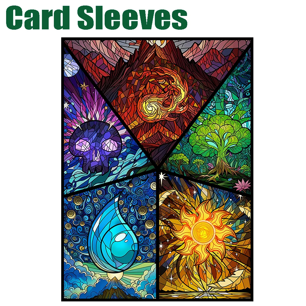 60 Stück 66x91mm Holographische Glas-Effekt Laser-Kartenhüllen Glänzende Spielkarten-Schutzhüllen für PKM/PTCG/TCG Spielkarten – Detail 8