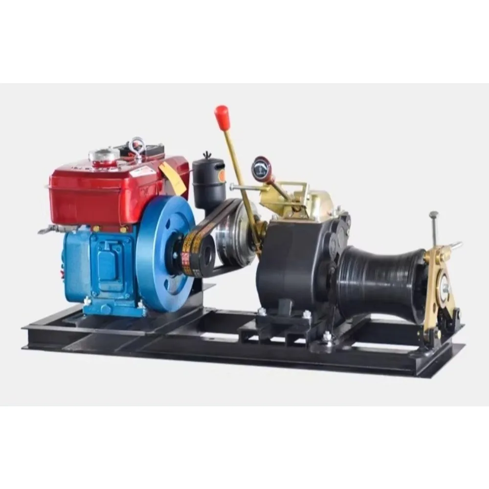 1T 2T Winch Machine Three Gear Speed Adjustment for Wood Bamboo Ropeway Transport