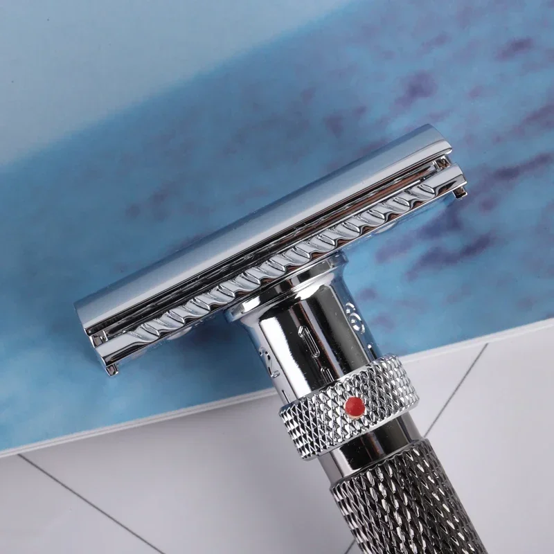 2026 Yaqi Safety Razor YAQI the Final Cut Adjustable Safety Razor for Men Chrome & Gunmetal Color Classic Shaving Tool view 6