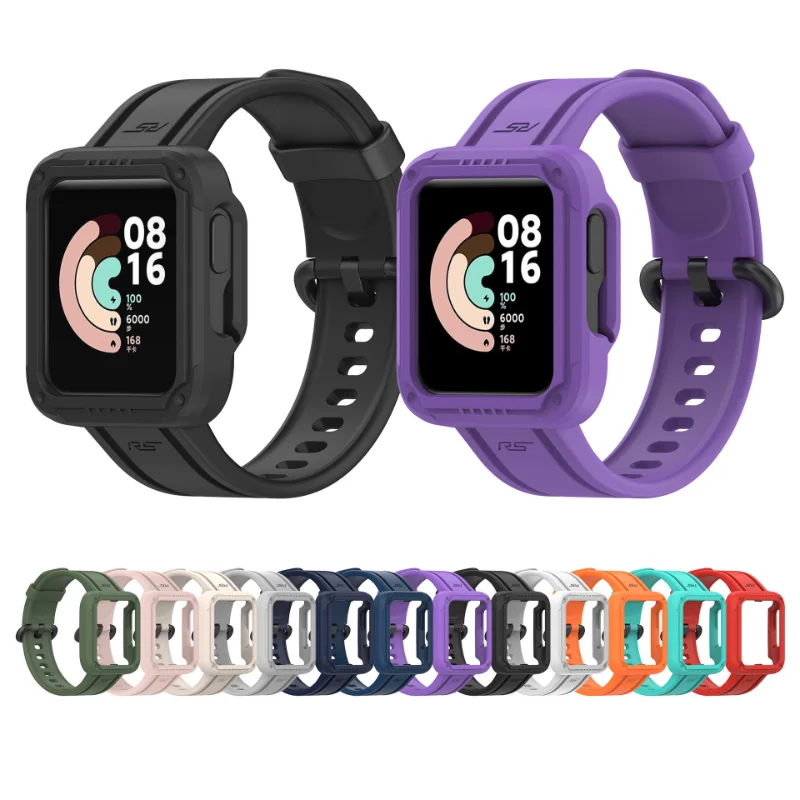 Silicone WatchBand For Redmi Watch 2 lite Strap Horloge2 Wristbands Bracelet For Xiaomi MI watch lite Watchband WristBand + Case