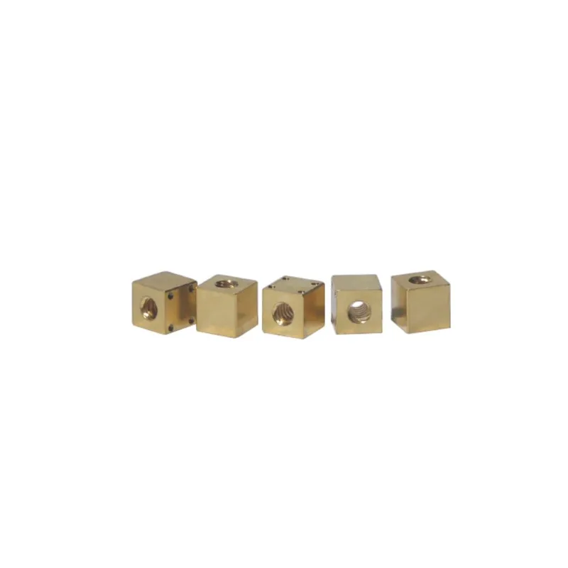 1/2PCS T4 T6 T8 T10 T12 Brass Square Nut Trapezoidal Screw Rod Trapezoidal Thread Screw Square Copper Nut for 3D printer