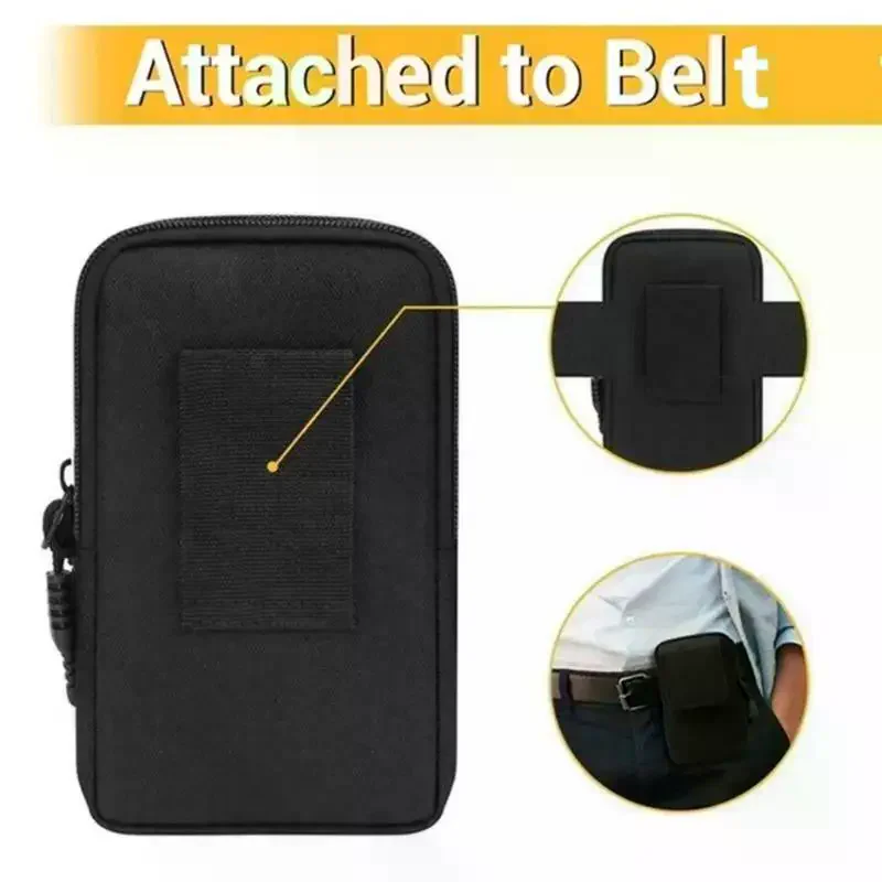 Versatile Men Nylon Waist Bag Portable Lightweight Fanny Pack Casual Mobile Phone Pouch Outdoor Travel Fashion Mini Coin Purse view 2
