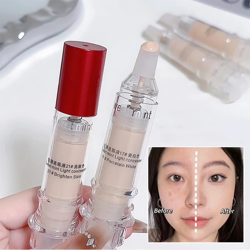 Correttore per tubo ad ago illumina la copertura del viso segni di Acne, occhiaie scanalature a strappo, correttore idratante leggero naturale per le donne