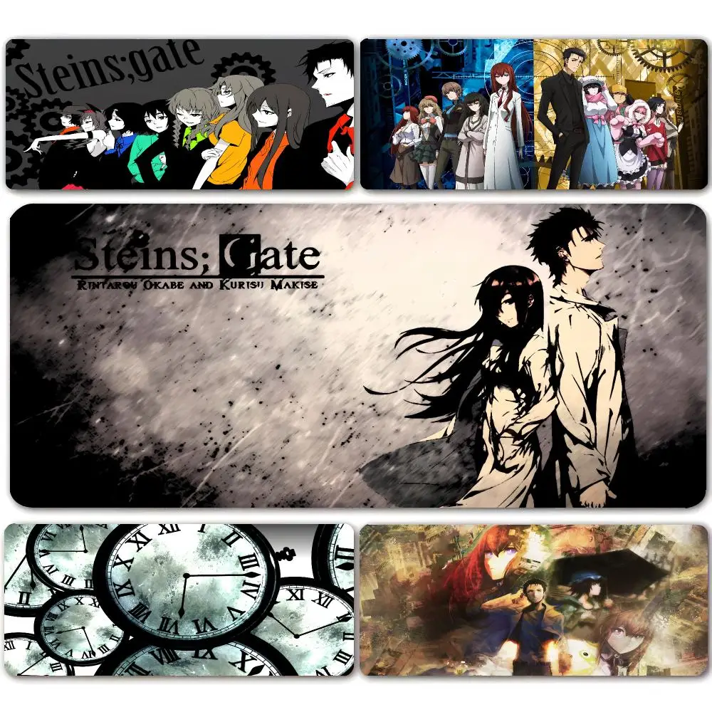 Anime S-Steins Gate Mouse Pad Mouse Pad Anti-Slip Rubber Base Extended Desk Mat For Gamers Office Computer Accessories