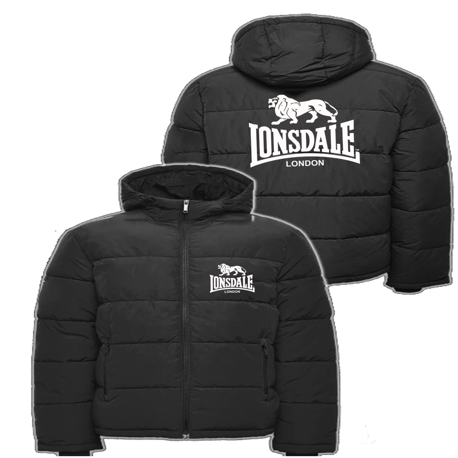 The men's cotton jacket for the LONSDALE motorcycle off-road race is suitable for pairing with casual shoes and a top jacket