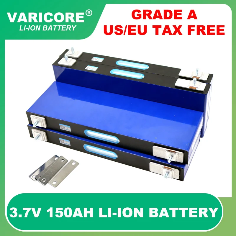 3.7v 150Ah Lithium battery Large single Power cell for 3s 12v 24v 36v 48v electric vehicle Off-grid Solar Wind Grade A Tax Free