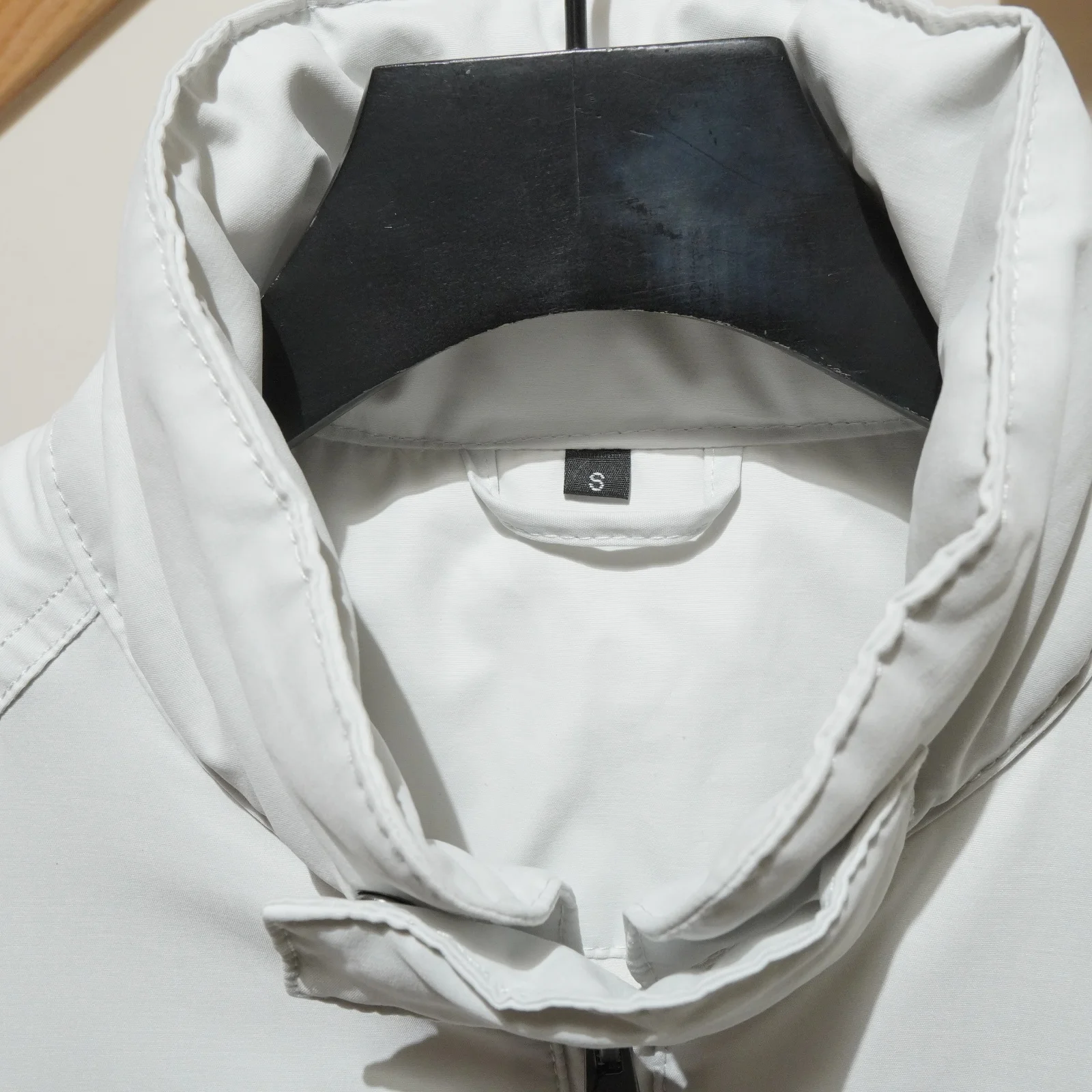 Moda europeia e americana masculina gola alta simples jaqueta de algodão curto solto casaco de algodão branco