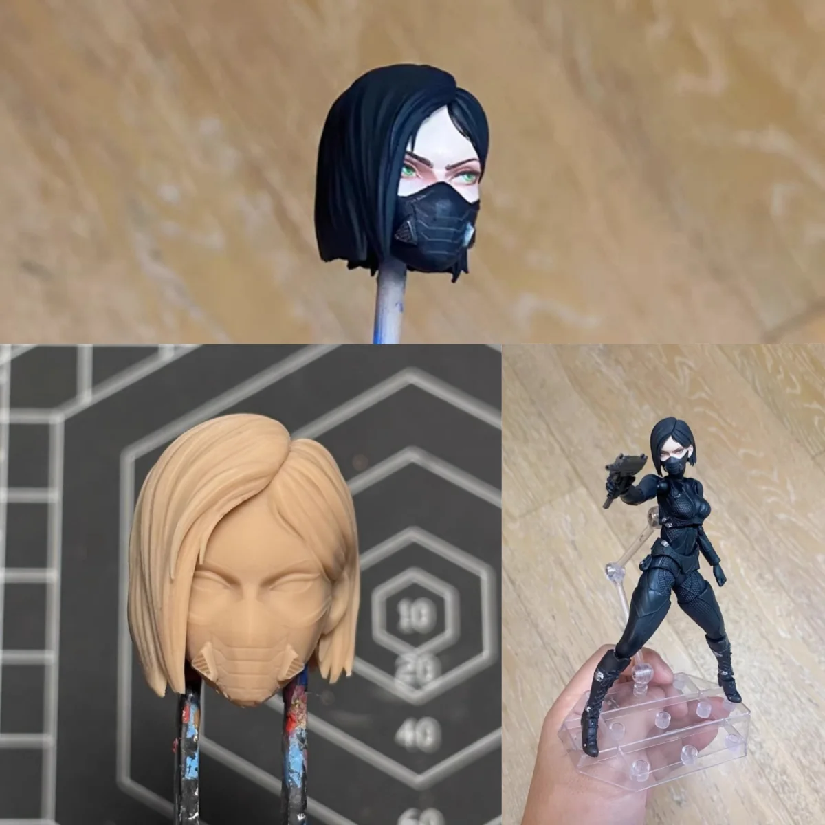 【30days Made】1/12 Scale Female Soldier Sabine Character Unpainted/Painted Head Sculpt Accessories Fit 6''Action Figure Model