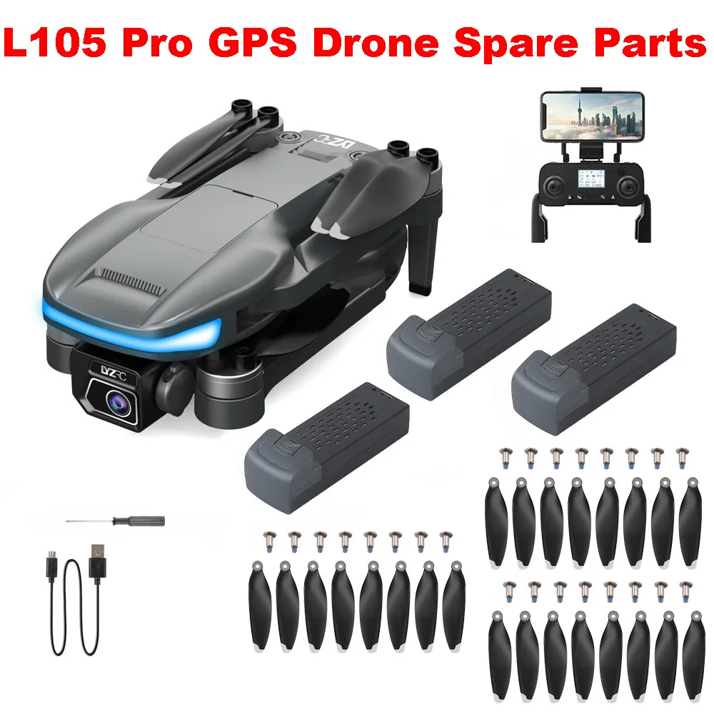 L105 Pro Drone GPS Brushless RC Quadcopter Spare Parts Battery/Remote Control/Propellers/Obstacle Avoidance/Charging Wire etc...