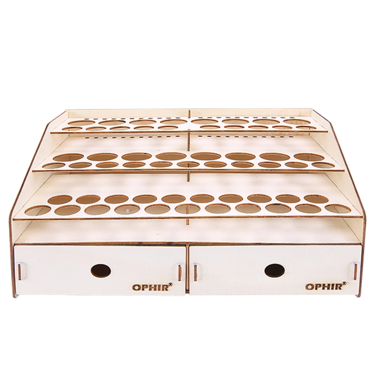 80 Holes Paint Rack Miniature Storage Organizer Wooden Shelf W/ Drawers Sale